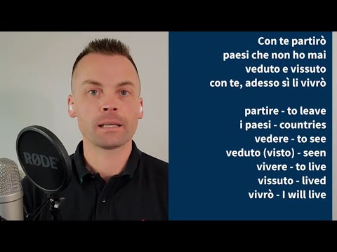 Improve your Italian with music - Con te Partirò/ Time to say Goodbye, Andrea Bocelli (translation)