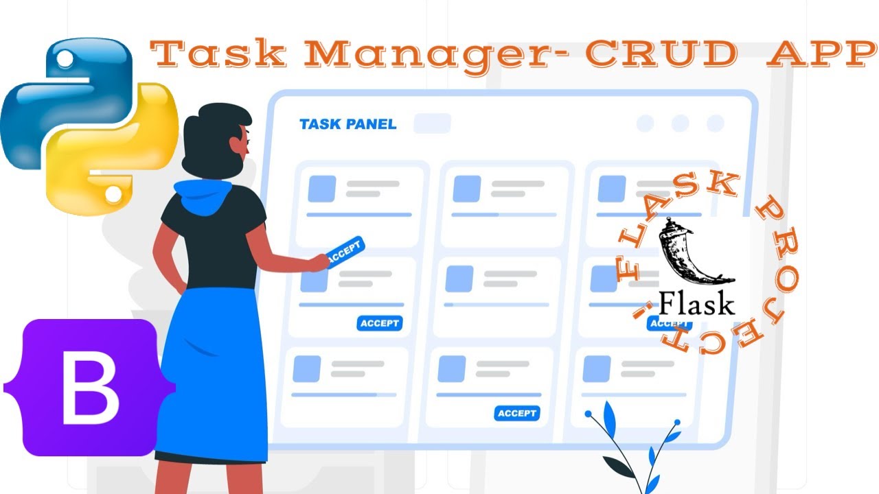 Flask Project | CRUD APP - Task Manager | without DB | Python