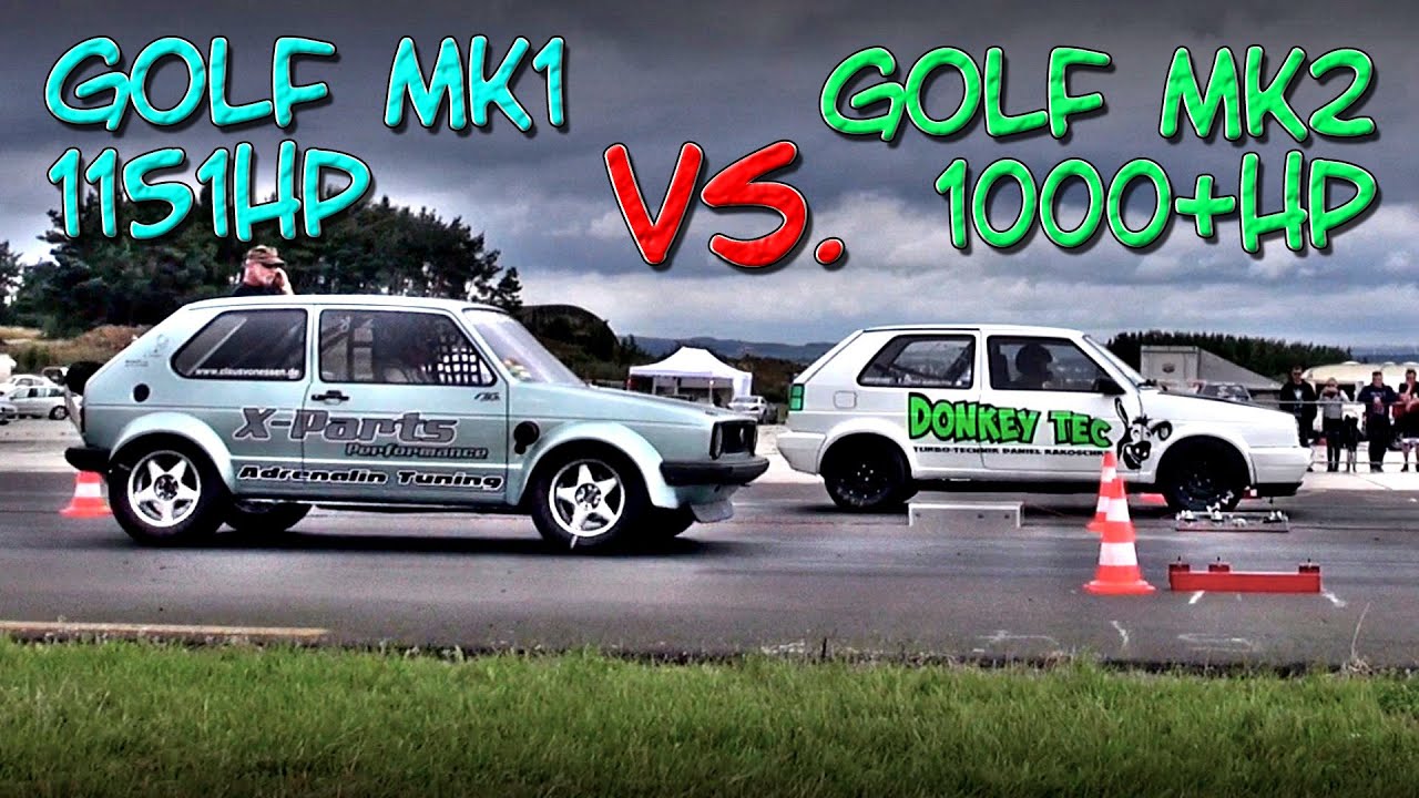 Watch Two Overpowered Old VW Golfs Drag Race - autoevolution