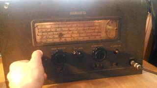 Checking out an old Howard 435a ham radio from my grandpa