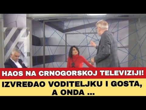 HAOS NA CRNOGORSKOJ TELEVIZIJI! IZVREĐAO VODITELJKU I GOSTA, A ONDA ...