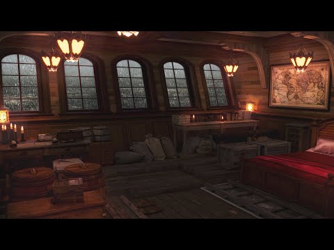 Pirate Captain's Room Ambience sailing through the stormy sea
