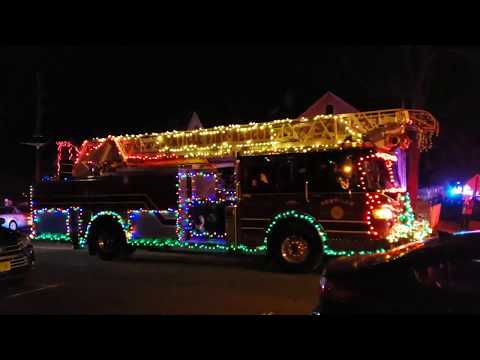 ~Fire Truck Christmas Parade~ 2019 *Siren's-Lights-Music* Somerville NJ FD Holiday Parade #2