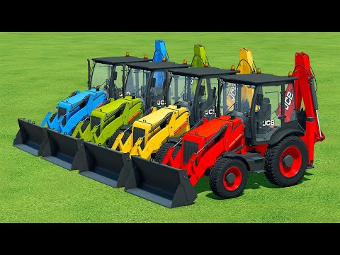 LOAD AND TRANSPORT PIG FOOD WITH JCB LOADERS - Farming Simulator 22