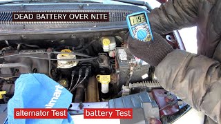 Alternator and Battery Testing -Dodge Caravan-