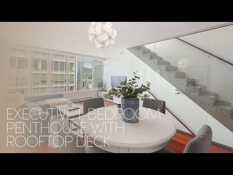 EXECUTIVE 1-BEDROOM PENTHOUSE WITH ROOFTOP DECK FOR SALE | PH 3202 - 610 GRANVILLE ST | $1,125,000
