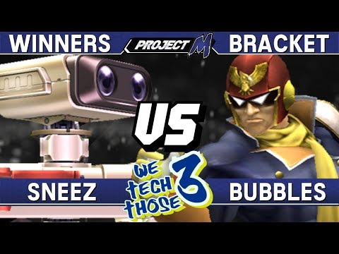 Project M - Sneez (ROB) vs Bubbles (Captain Falcon) - We Tech Those 3 Winners