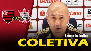 LEONARDO JARDIM DEU AULA NA COLETIVA APÓS VITORIA DO MENGÃO!