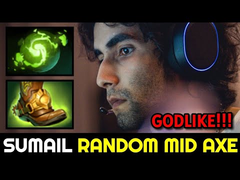 SUMAIL Random MID Axe with Refresher & Boots of Bearing Dota 2