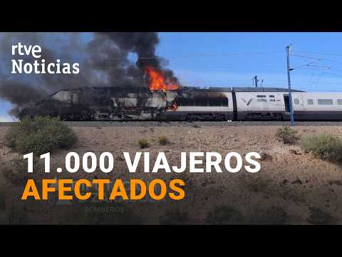 Interrumpida la circulación de AVE entre Madrid y Barcelona por el incendio de un tren | RTVE
