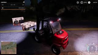TRANSPORTING PALLETS FROM DAIRY STATION TO THE DAM | Farming Simulator 19 Day 110
