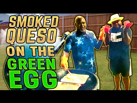 David Mann Sr & Jr| Making Smoked Queso recipe on the Big Green Egg