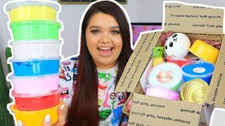 HUGE SLIME PACKAGE REVIEW! Famous Etsy Slime Shops! GLITTER.SLIMES, SLIMEEDADDY, &amp; MORE