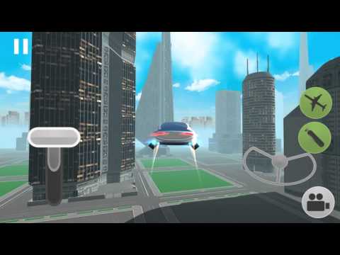 Futuristic Flying Car Driving Video