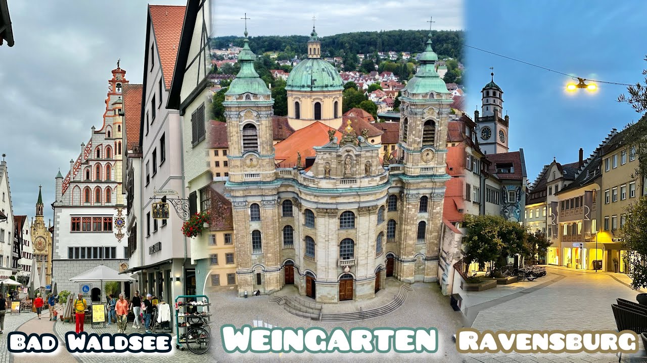 NO CAMINHO DE SANTIAGO DE COMPOSTELA, BASÍLICA DE WEINGARTEN e duas cidades vizinhas na ALEMANHA 🇩🇪