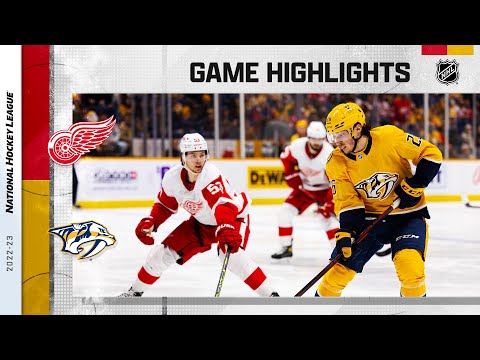 Red Wings @ Predators 3/14 | NHL Highlights 2023