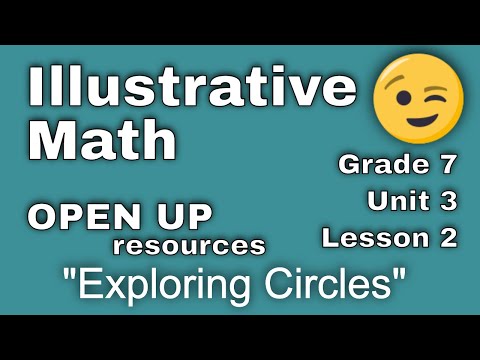 😉 7th Grade, Unit 3, Lesson 2 "Exploring Circles" Open Up Resources