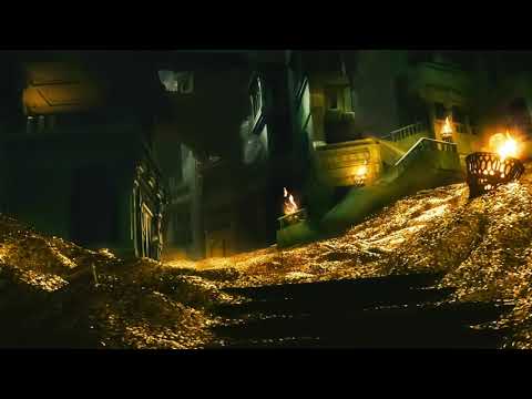 Fantasy Ambiance - Lonely Mountain Treasure Hoard (dragon breathing, coins shifting, torches)