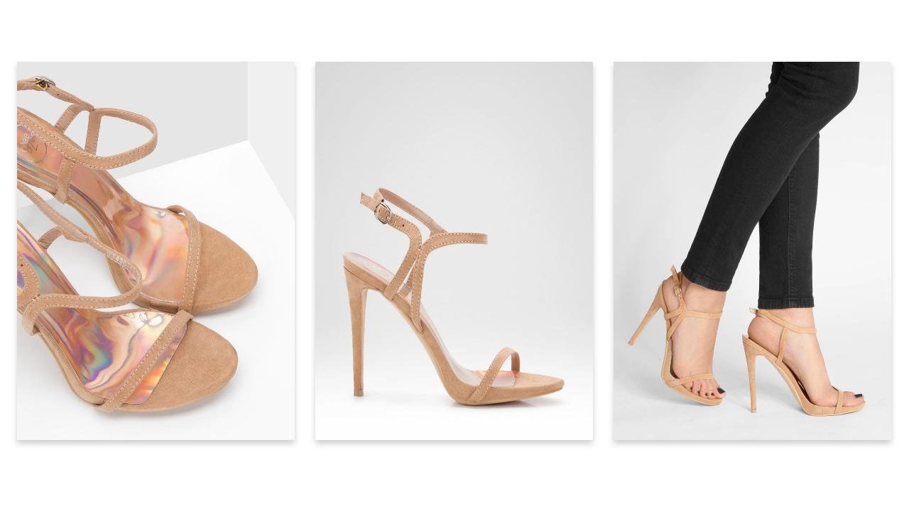 Beżowe sandałki z paskiem na kostkę Maddison - DeeZee.pl