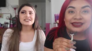 Bestfriend and I trying my lash line !