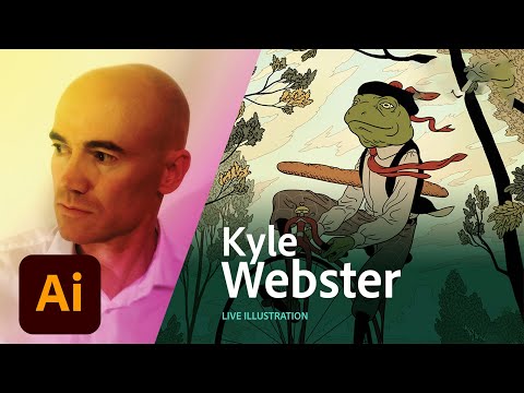 Live Illustration with Kyle Webster (KyleBrush) Day 3 - AdobeLive | Adobe Creative Cloud