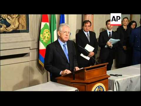 Mario Monti agrees to form a new government