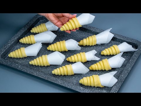 How to make perfect croissants using puff pastry! A trick with baking paper!