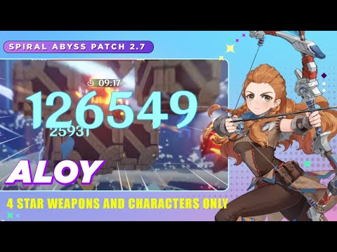 Aloy Main DPS Spiral Abyss 2.7 | Big bursties (Genshin Impact)