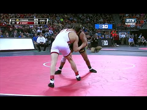 Big Ten Rewind: 2014 Wrestling - 133 LBs - Iowa's Tony Ramos vs. Wisconsin's Tyler Graff