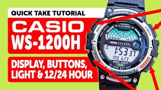 #CASIO WS-1200H (3485) Button & LCD Display Guide | How to Use Your Casio Digital Watch