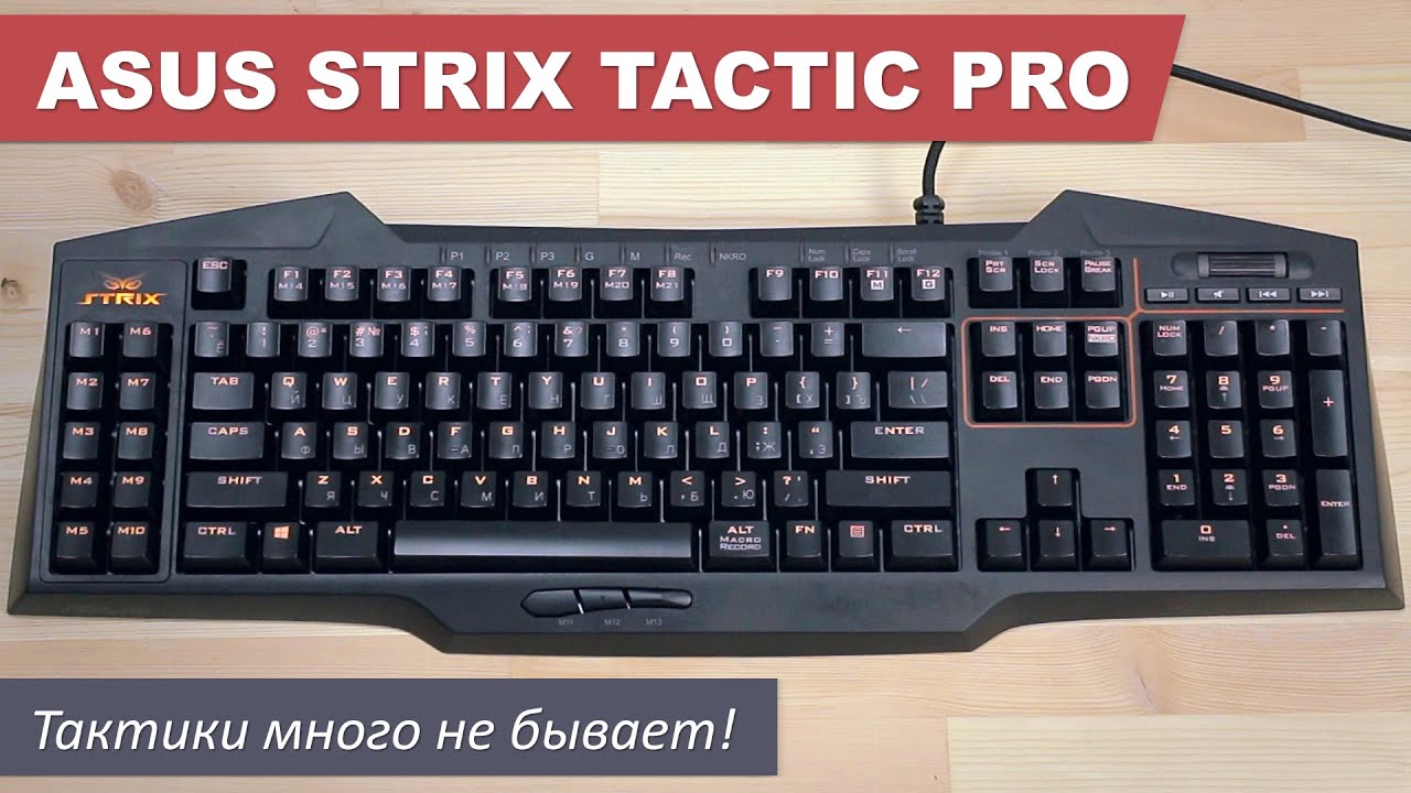 Клавиатура Asus Strix Tactic Pro черный USB Multimedia LED