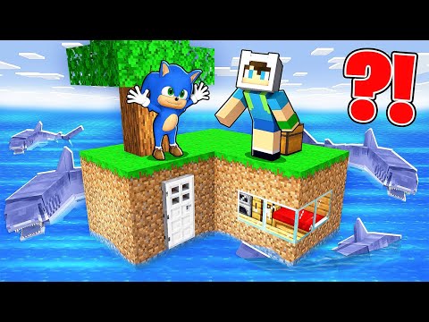 ENES VE BEBEK SONİC DENİZ BLOĞUNDA HAYATTA KALIYOR 😨 Minecraft