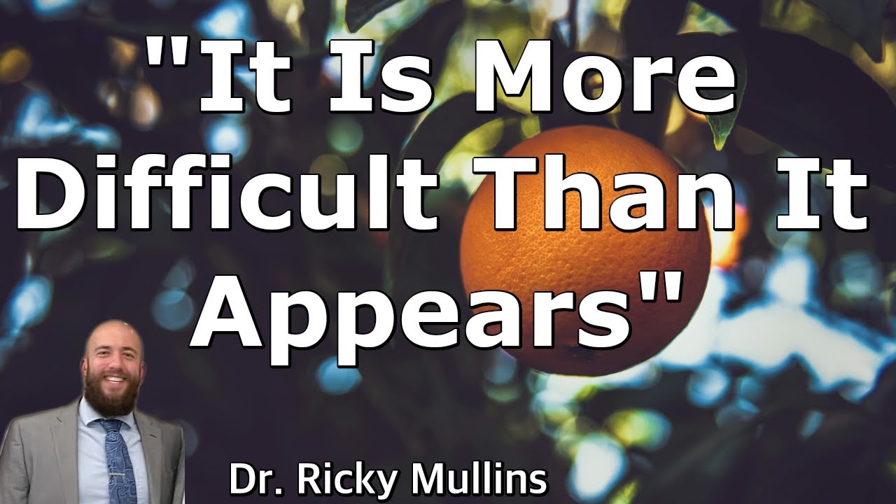 It Is More Difficult Than It Appears