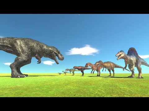 T-Rex King vs Carnivore Team - Animal Revolt Battle Simulator