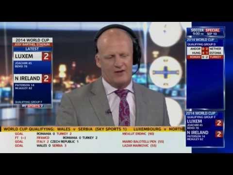 Iain Dowie reaction to Luxembourg winner against Northern Ireland