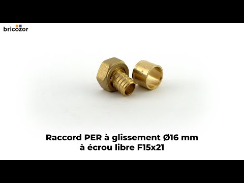 Raccord PER à glissement à écrou libre femelle à visser BRICOZOR