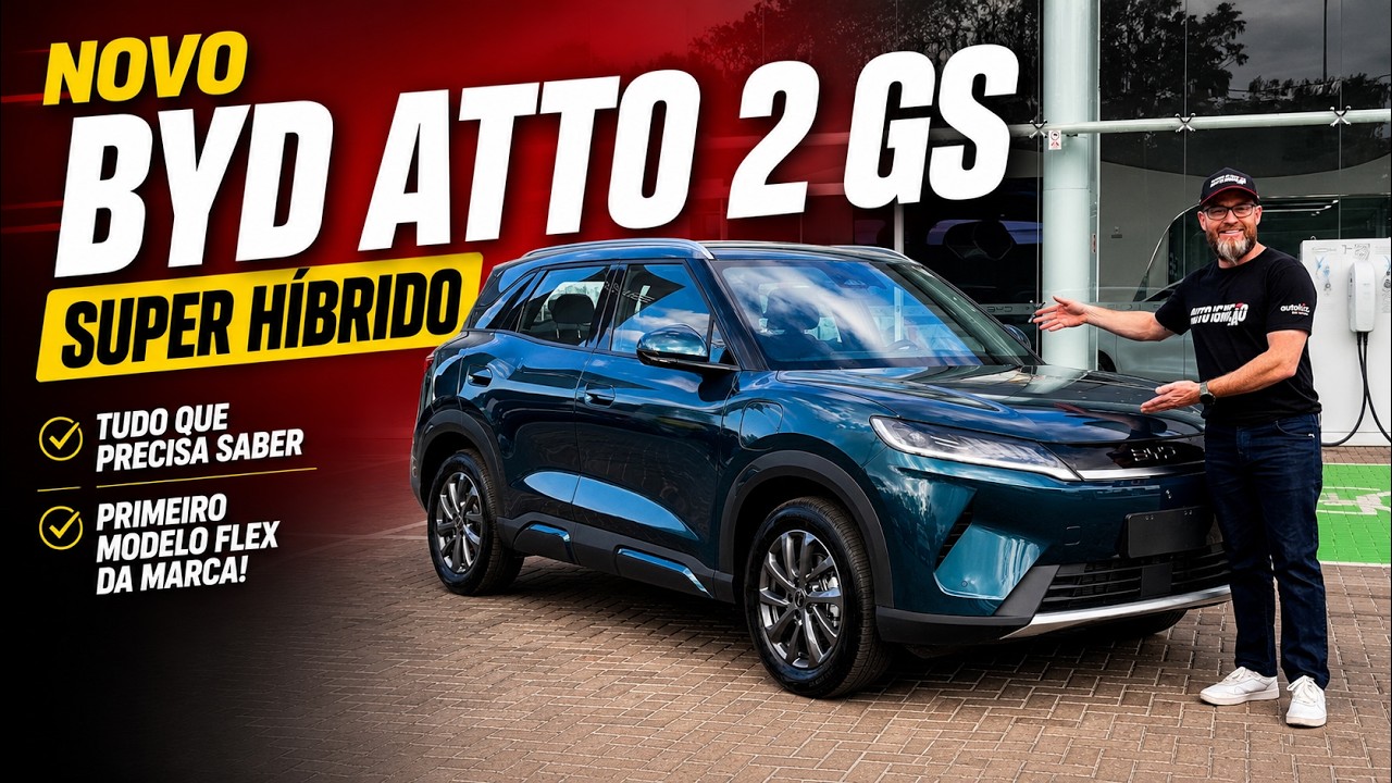 NOVO BYD ATTO 2 GS: O PRIMEIRO HÍBRIDO FLEX DA MARCA!