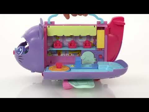Mattel POLLY POCKET katinėlio lėktuvo žaidimų rinkinys (HWP19) video