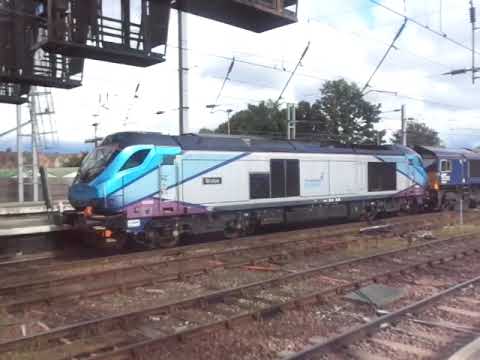 The Direct Rail Services (DRS) CONVOY his, x2 Class 66 & x1 Class 68 was passed through at Carlisle.