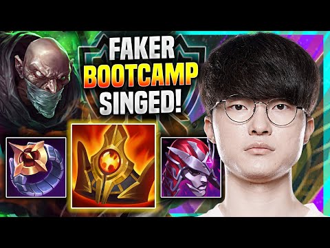 FAKER TESTING NEW META SINGED MID IN EUW SOLOQ! - T1 Faker Plays Singed MID vs Syndra!