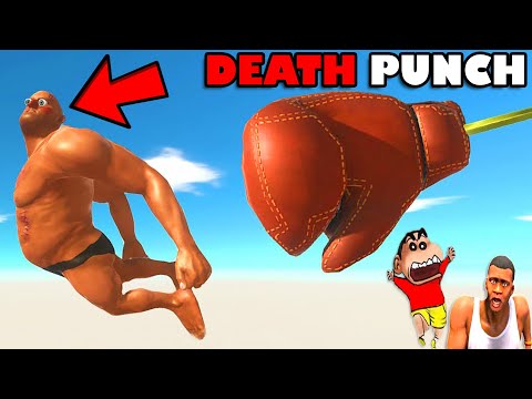 GIANT BOXING PUNCH vs EVERY UNIT CHALLENGE in ANIMAL REVOLT BATTLE SIMULATOR | SHINCHAN and CHOP