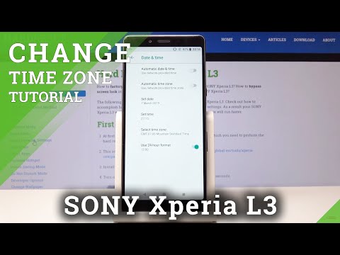 Date & Time in SONY Xperia L3 - TIME ZONE