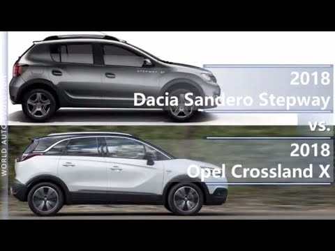2018 Dacia Sandero Stepway vs 2018 Opel Crossland X (technical comparison)