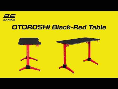 Computer Table 2E Gaming Desk OTOROSHI Black Red