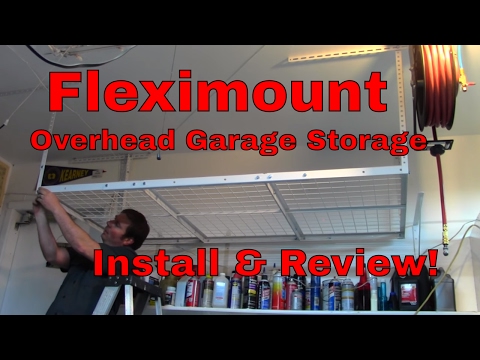 Fleximounts overhead garage storage install & review