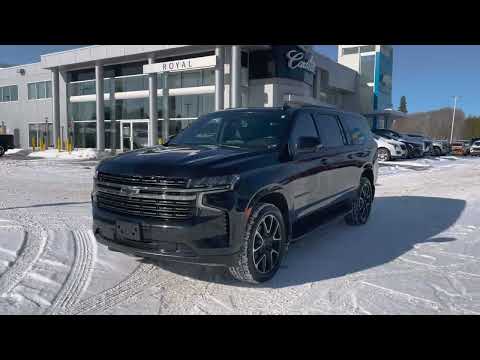 2022 Chevrolet Suburban 4WD 4dr RST in Black for sale at Royal Chevrolet in Orangeville, ON