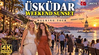 Weekend Crowds in Üsküdar | Sunset, Cafes, Restaurants, Seaside, Maiden’s Tower 