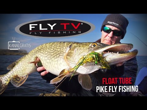 FLY TV - Float Tube Pike Fly Fishing in Holland