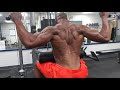 Natural bodybuilder contest shape trains back