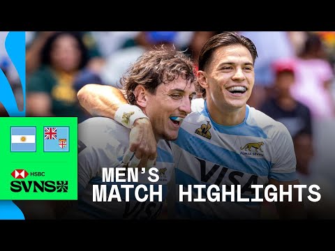 Pumas CHARGE through ⚡️ | Argentina v Fiji | HSBC SVNS Cape Town 2025 | Men's Semi-Final Highlights
